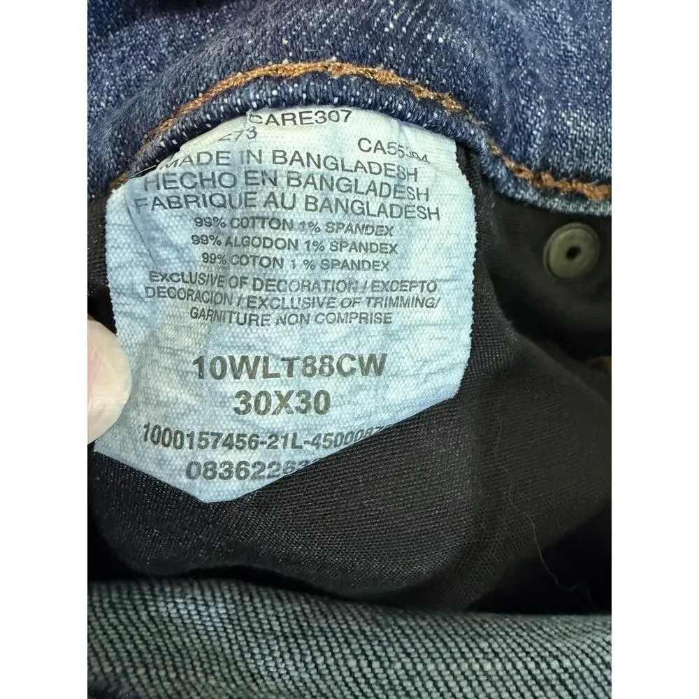 Wrangler Men Retro Slim Straight Cowboy Blue Jeans 31x 30Western Farm Work Wear